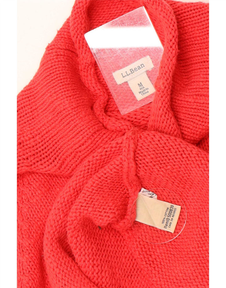 L.L.Bean Rollkragenpullover für Damen, UK 12, mittelrot, Baumwolle