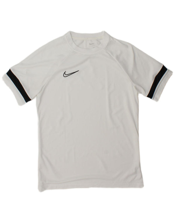 Nike Herren Dri Fit T-Shirt-Oberteil Mittelweißes Colourblock-Polyester