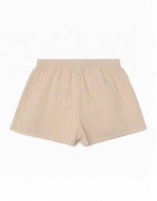 Benetton Mädchen-Freizeitshorts, 8–9 Jahre, Größe L, W28, weiße Baumwolle