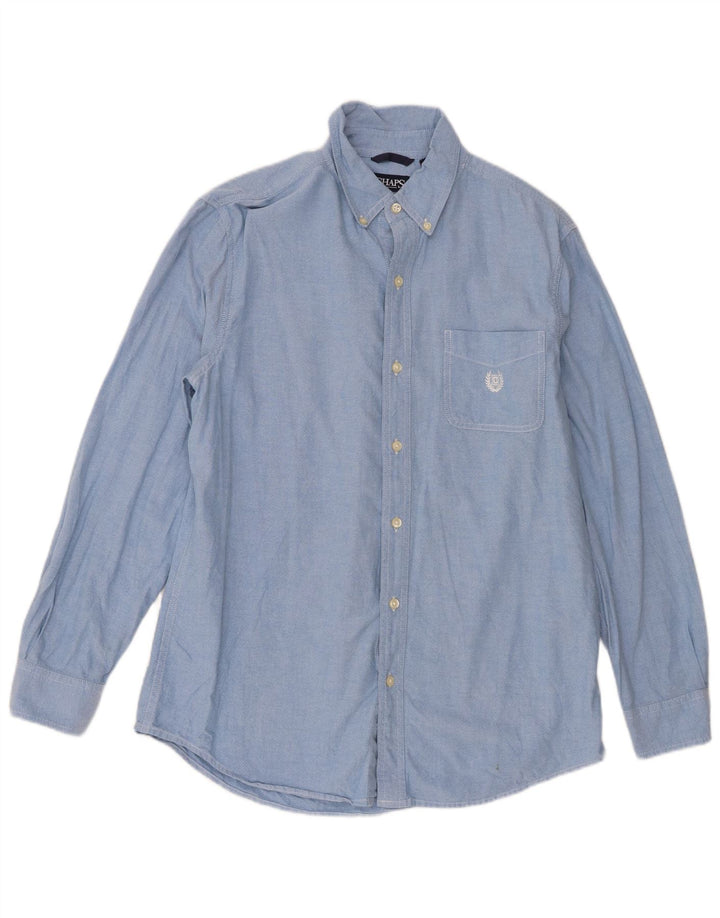 Chaps Herrenhemd aus mittelblauer Baumwolle