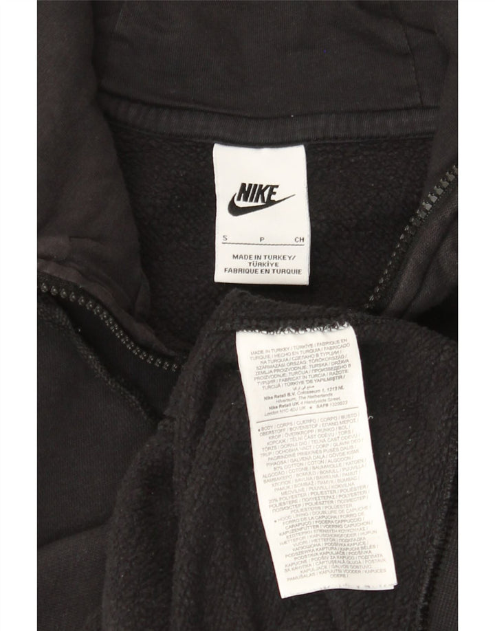 Nike Herren-Kapuzenpullover mit Reißverschluss, Größe S, schwarze Baumwolle