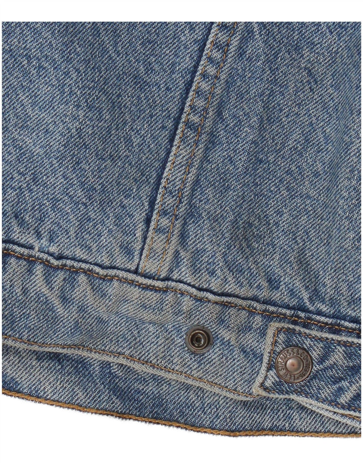 Levi's Damen Jeans-Sherpa-Jacke, UK 14, Größe L, Blau, Baumwolle