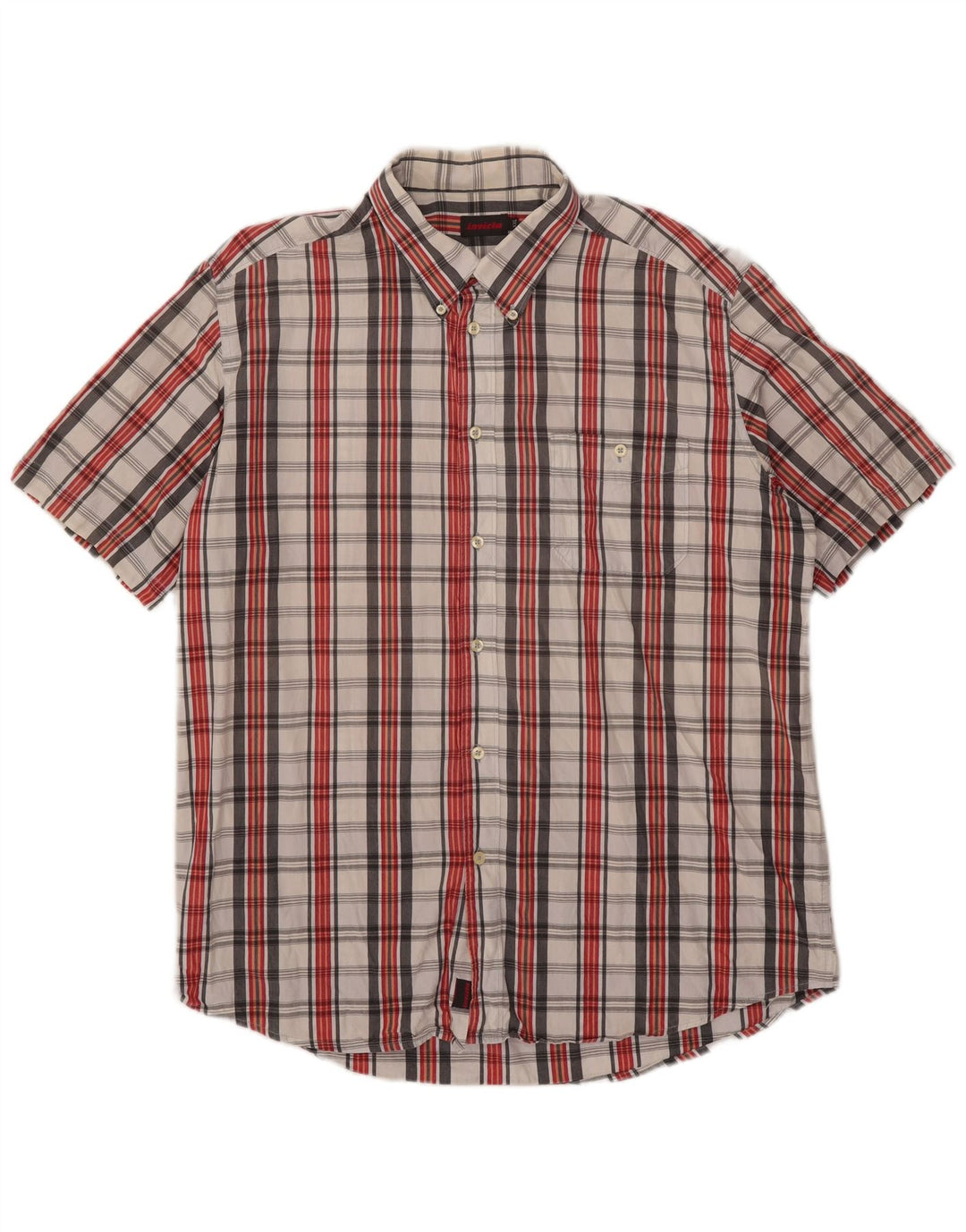 Invicta Herren Kurzarmhemd 2XL Rot kariert