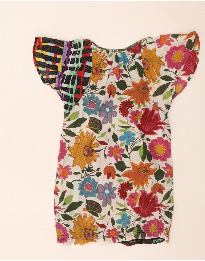 Alvce Designs Longline-Blusenoberteil für Damen, UK 10, Größe S, mehrfarbig, Blumenmuster