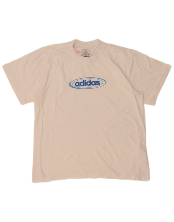 Adidas Jungen T-Shirt mit Grafik, 13–14 Jahre, weiße Baumwolle