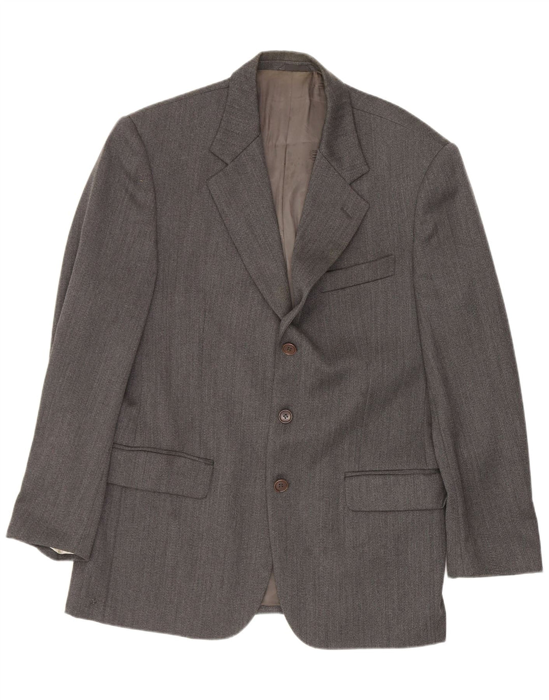 Ferre Herren-Blazer mit 3 Knöpfen, IT 50, große graue Schurwolle