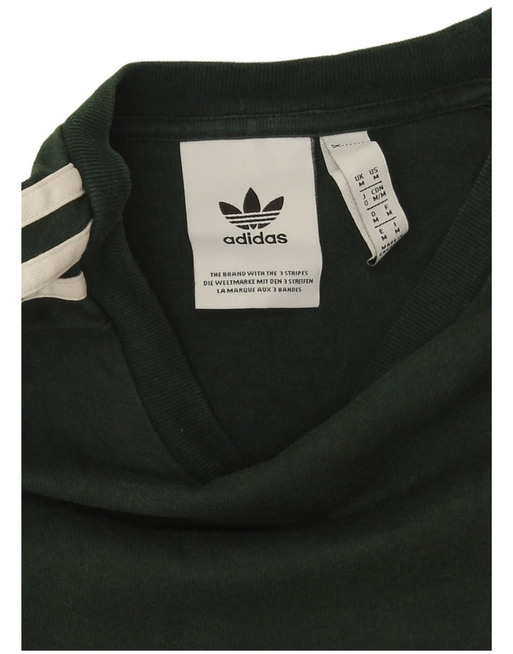 Adidas Herren T-Shirt Top mittelgrüne Baumwolle