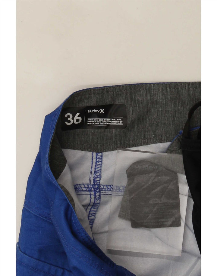 Hurley Herren-Badeshorts mit Grafik, groß, blau gestreift, Polyester