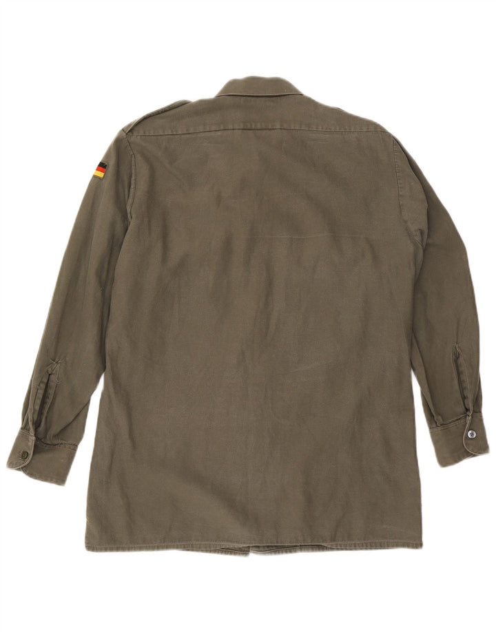 Vintage Herren Militärhemd Größe 39/40 Medium Khaki