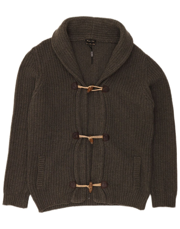 Massimo Dutti Damen Strickjacke UK 18 XL Grüne Wolle