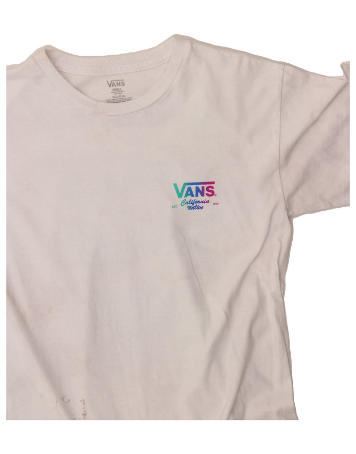 VANS Mens Graphic T-Shirt Top Small White Cotton Vintage Vans and Second-Hand Vans from Messina Hembry 