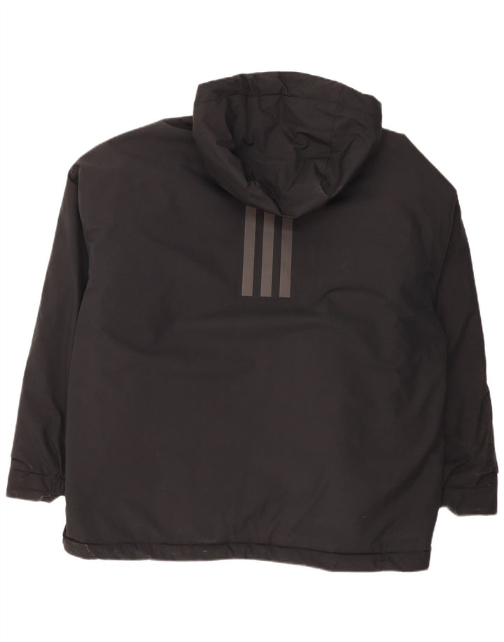 Adidas Herren Kapuzenjacke, gepolstert, UK 42, XL, Schwarz, Polyester