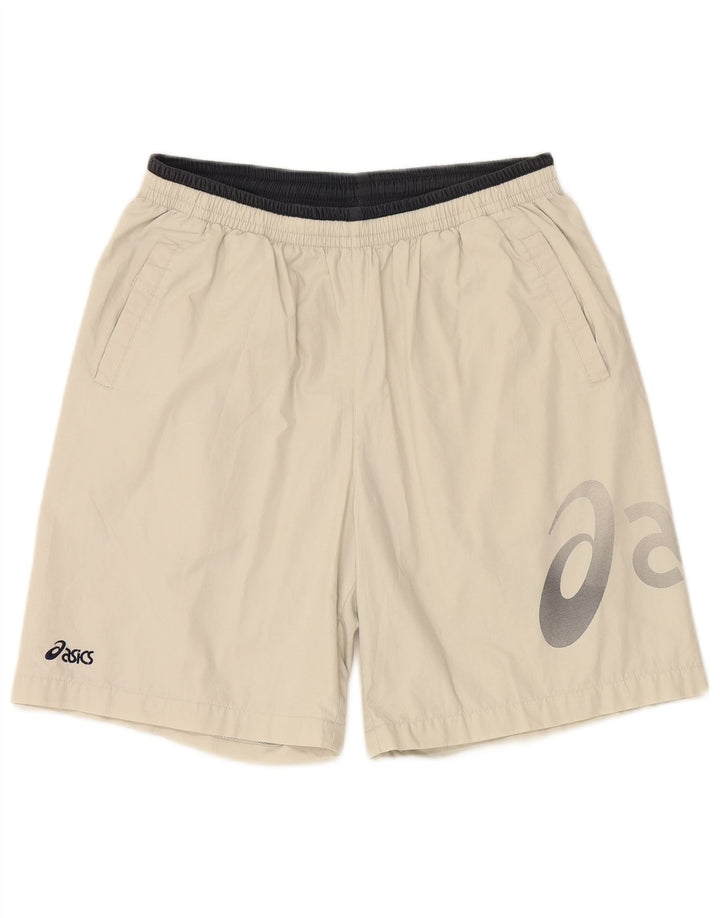 ASICS Mens Graphic Sport Shorts Medium  White