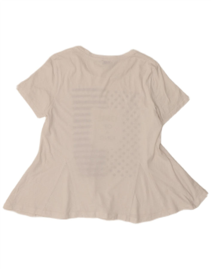 Liu Jo Damen Milano Graphic Blusenoberteil UK 12 Mittelweiß