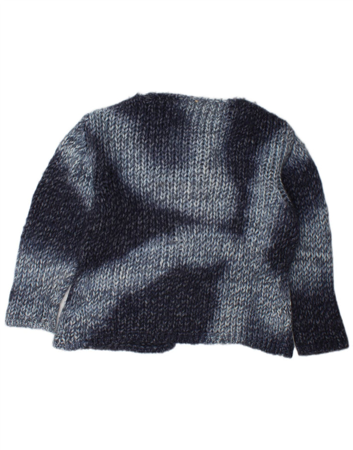 Bottega Damen-Cardigan-Pullover UK 16 Große marineblaue Wolle