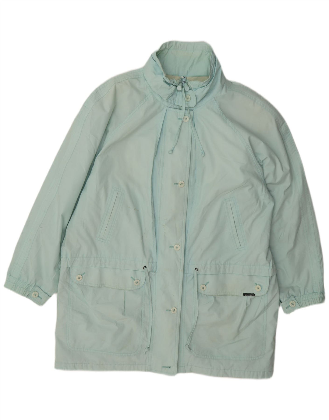 C&A Damen Übergroße Utility-Jacke EU 44 XL Blaues Polyester