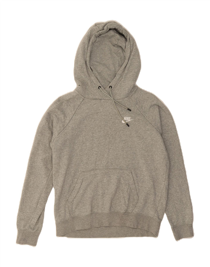 NIKE Womens Oversized Hoodie Jumper UK 10 Small Grey Cotton Vintage Nike and Second-Hand Nike from Messina Hembry 