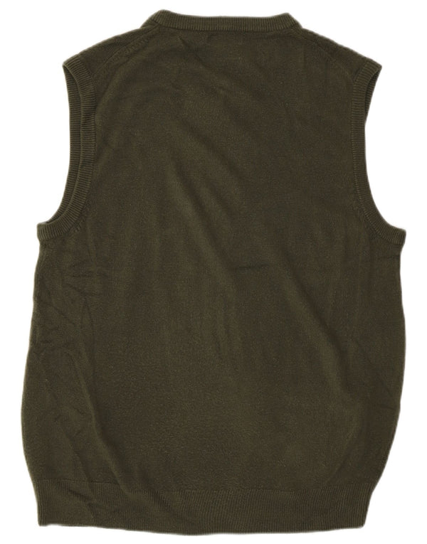 Dockers Herren-Weste-Tanktop aus mittelgrünem Acryl
