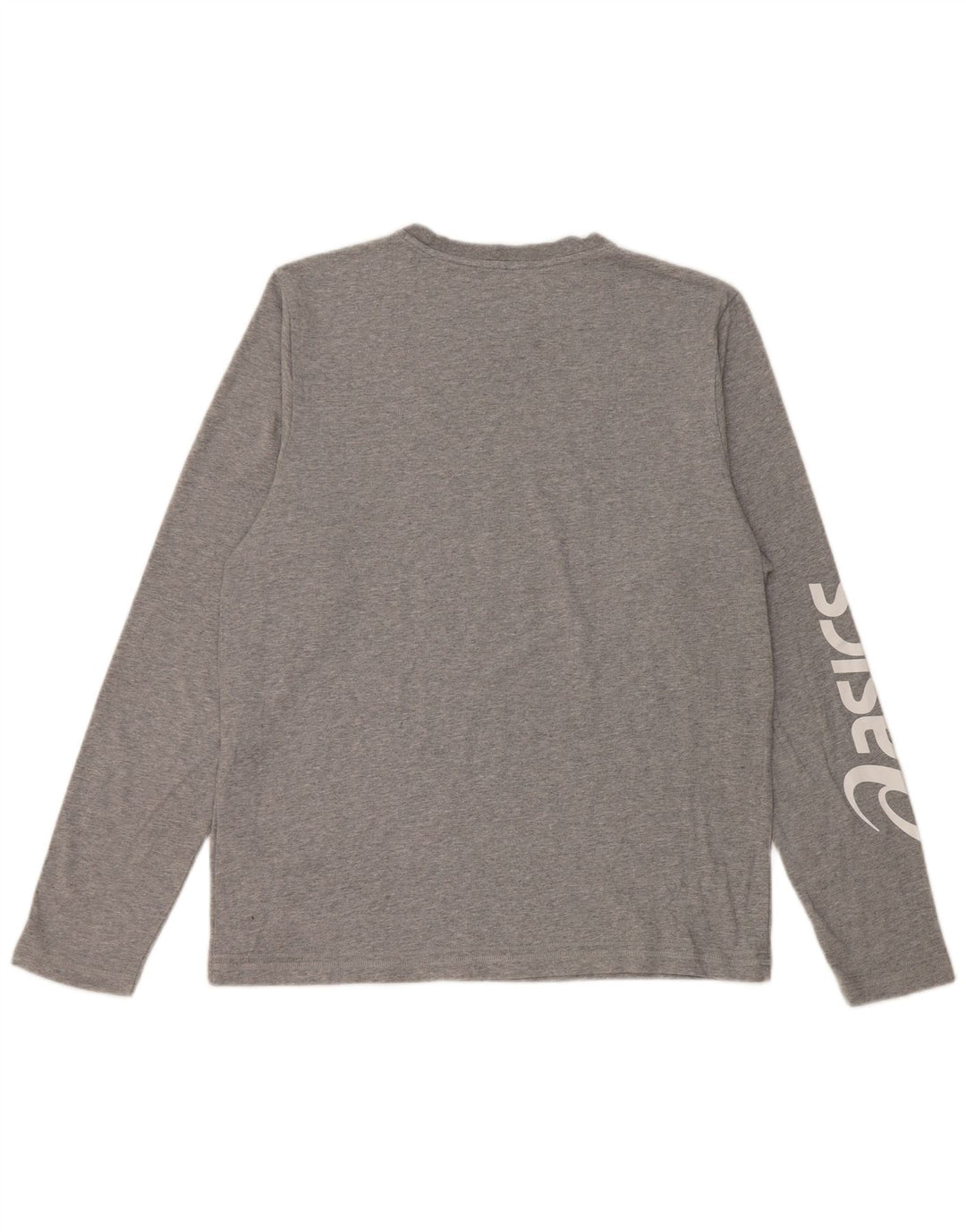 Asics Herren Graphic Top Langarm Große graue Baumwolle