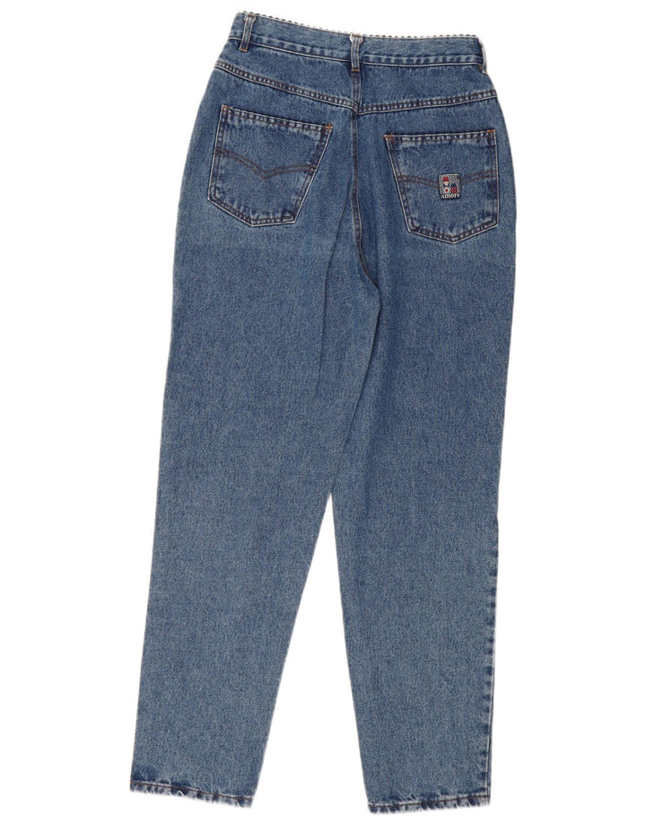 Vintage Damen Tapered High Waist Jeans W32 L30 Blaue Baumwolle