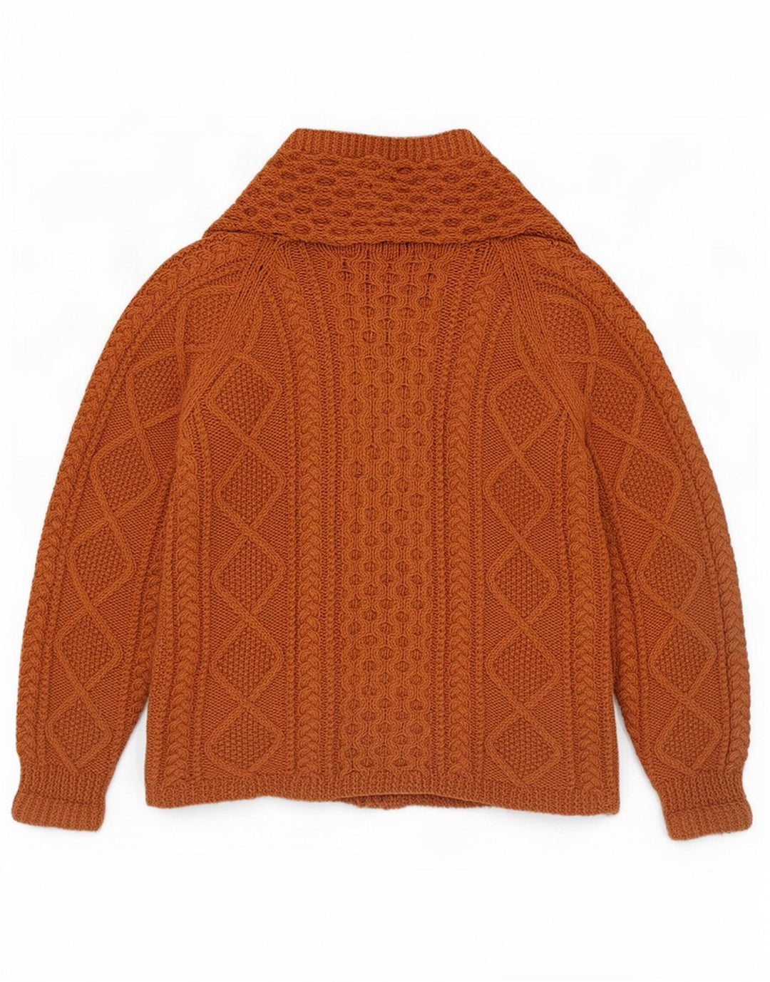 Vintage Herren Cardigan Pullover UK 14 Mittelbraun