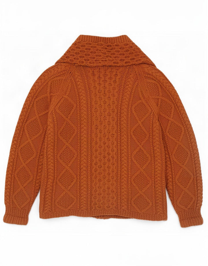 Vintage Herren Cardigan Pullover UK 14 Mittelbraun