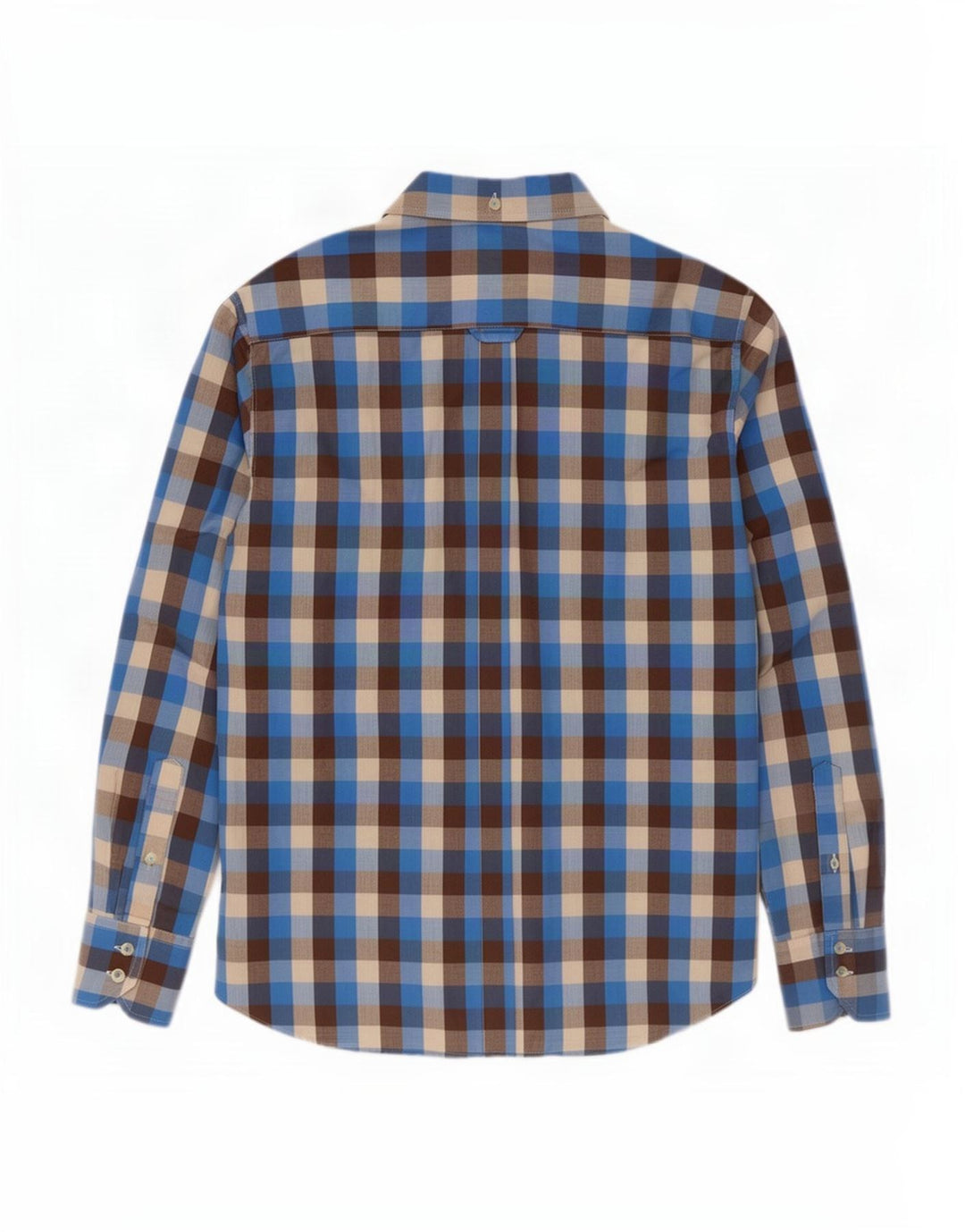 Ben Sherman Herrenhemd XL, blaue Gingham-Baumwolle