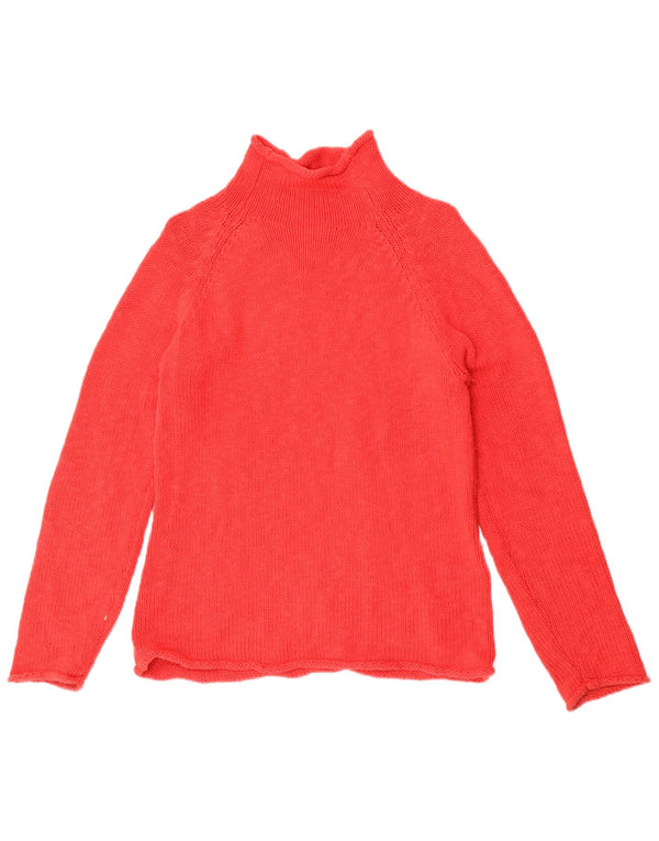 L.L.Bean Rollkragenpullover für Damen, UK 12, mittelrot, Baumwolle