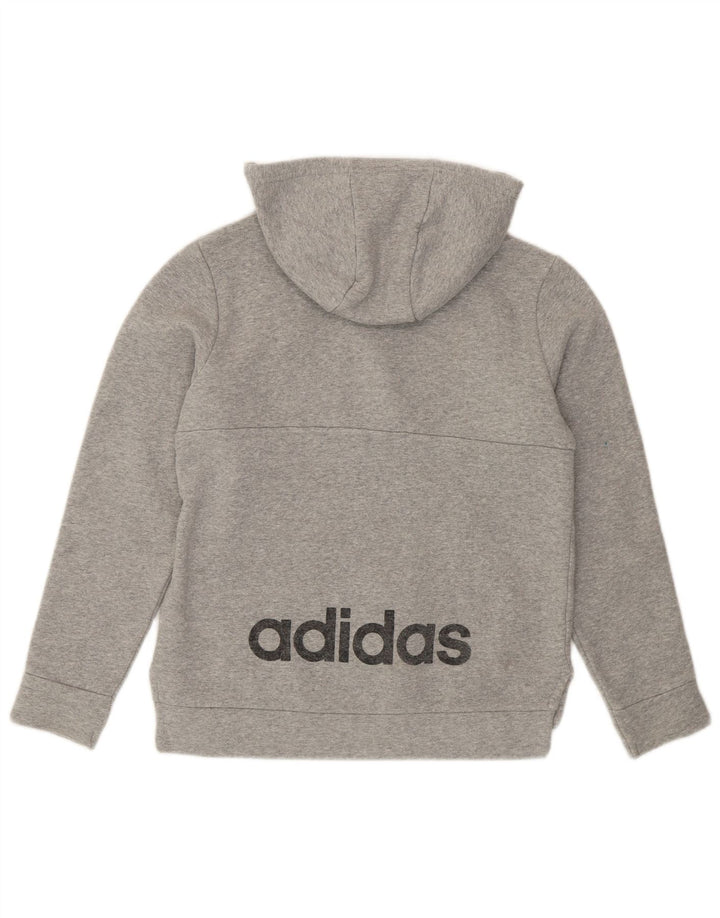 ADIDAS Kapuzenpullover mit Reißverschluss für Jungen, 12–13 Jahre, Grau, Farbblock