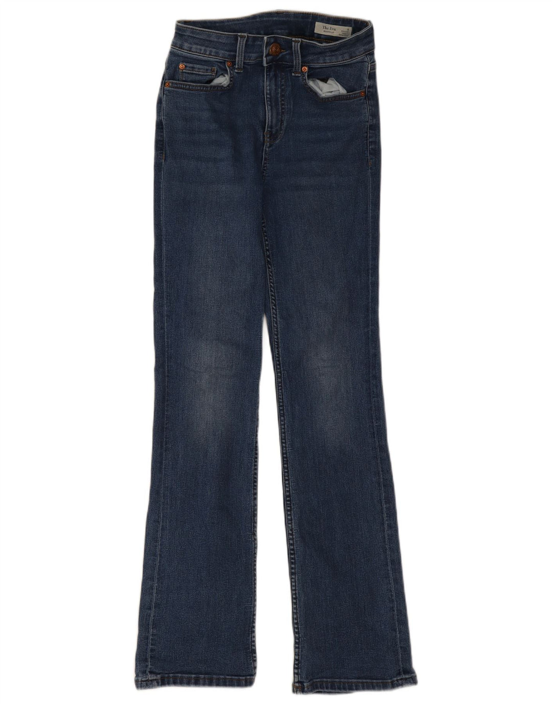 Marks & Spencer Damen Eva Bootcut Jeans UK 8 Small W24 L29 Marineblau