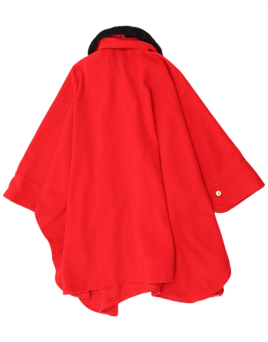 Vintage Damen Poncho Mantel Einheitsgröße Rot