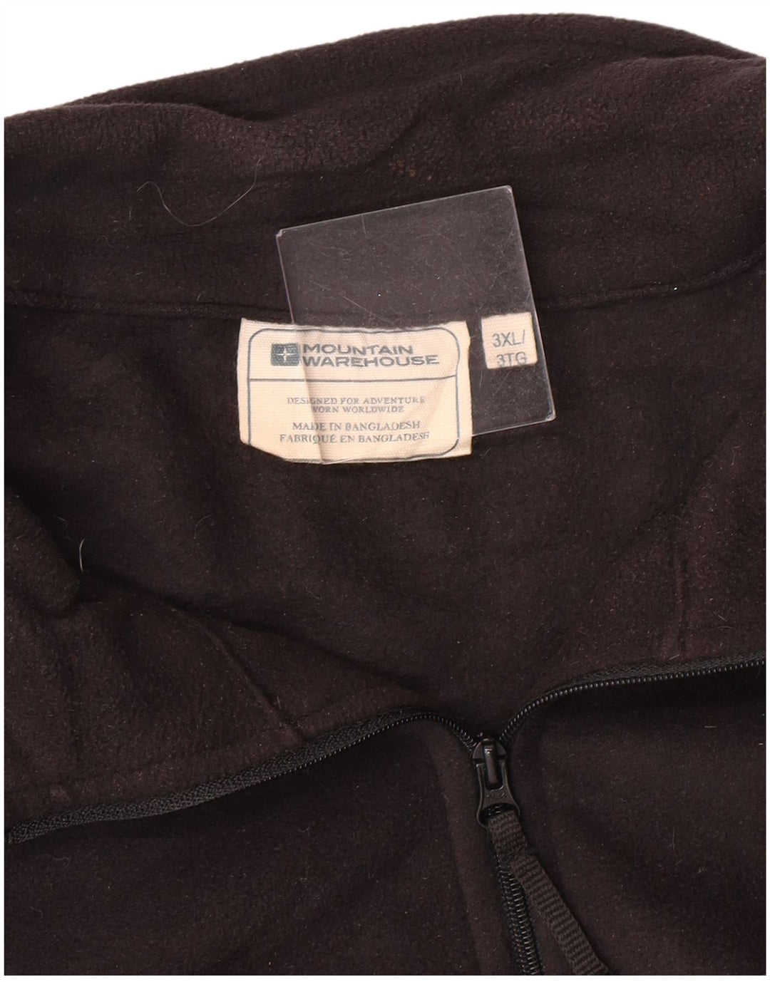 Mountain Warehouse Herren-Fleecepullover mit Reißverschluss am Kragen, 3XL, Schwarz