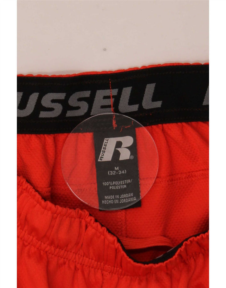 Russell Athletic Herren-Sportshorts aus mittelrotem Colourblock-Polyester