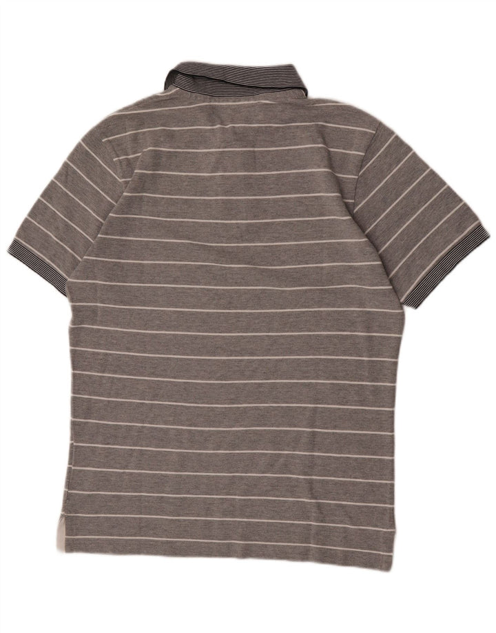 North Sails Herren-Poloshirt, große grau gestreifte Baumwolle
