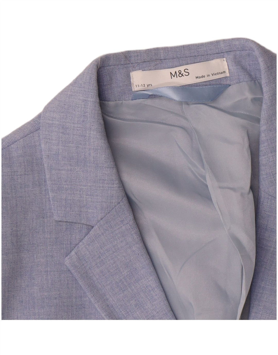 Marks & Spencer Jungen-Blazer mit 2 Knöpfen, 11–12 Jahre, blaues Polyester