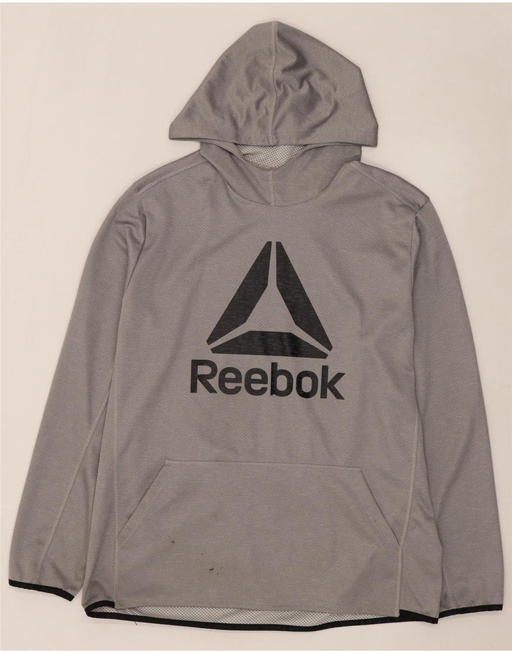 REEBOK Herren Graphic Hoodie Pullover XL Grau Polyester