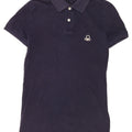 Benetton Herren-Poloshirt aus mittlerer marineblauer Baumwolle