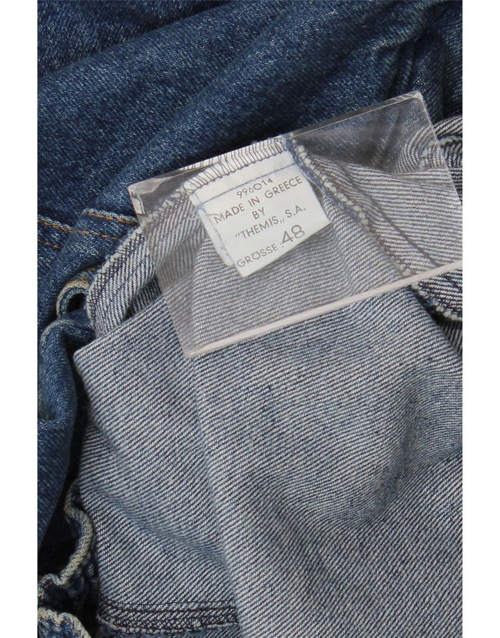 Vintage Herren Jeansjacke IT 48 Mittelblaue Baumwolle