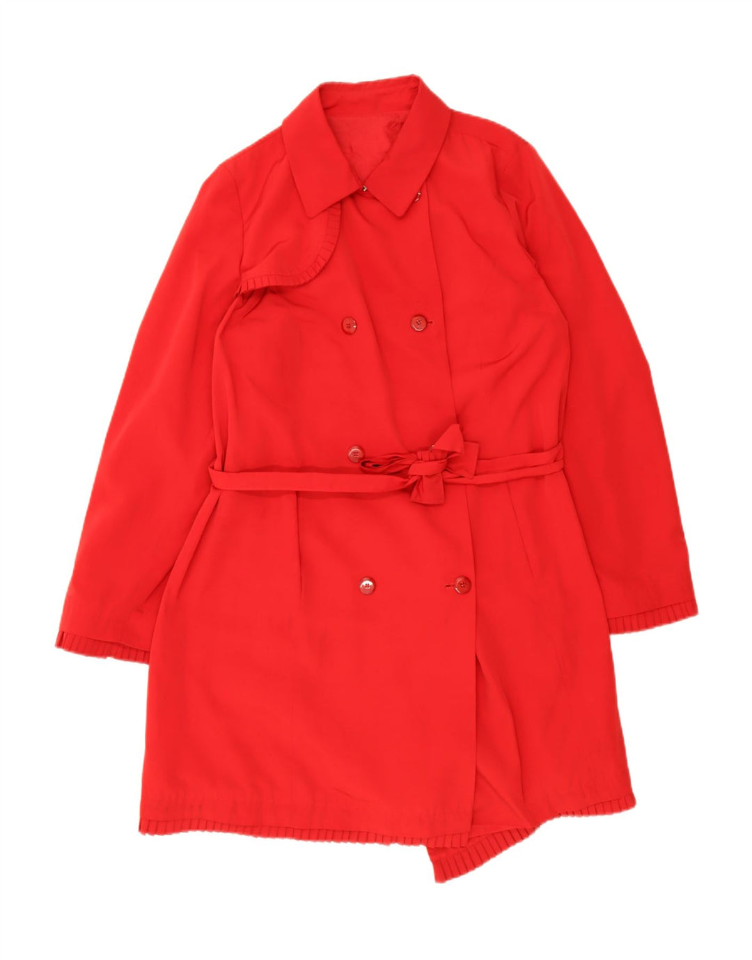 Marina Rinaldi Damen Zweireihiger Trenchcoat UK 16 Large Rot
