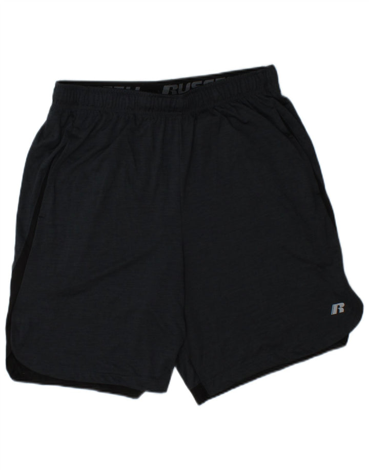 RUSSELL ATHLETIC Herren Dri-Power Sportshorts Mittelgrau Farbblock