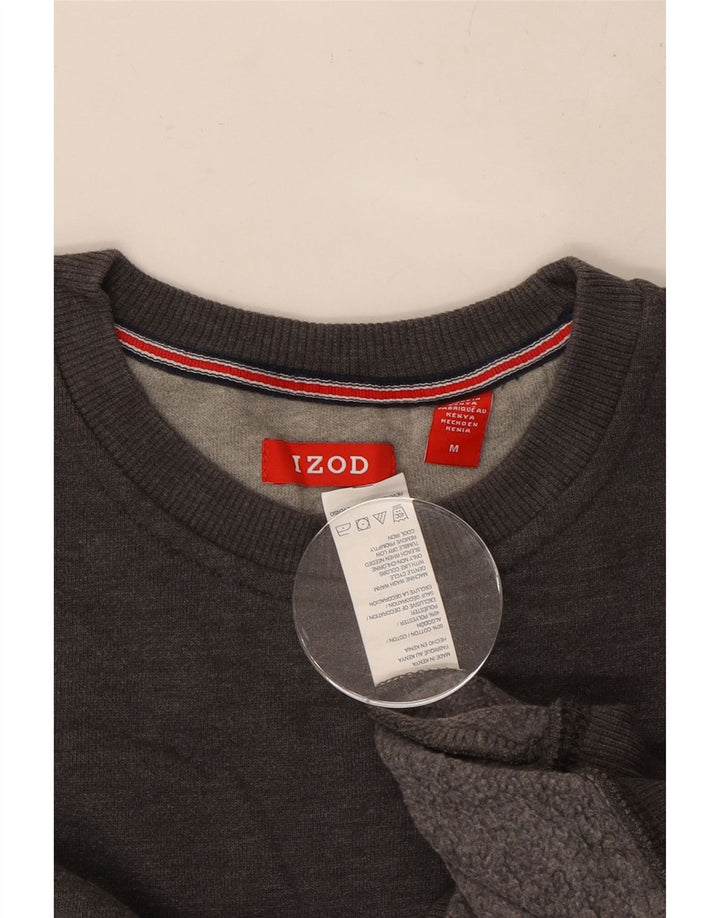 IZOD Herren-Sweatshirt-Pullover aus mittelgrauer Baumwolle