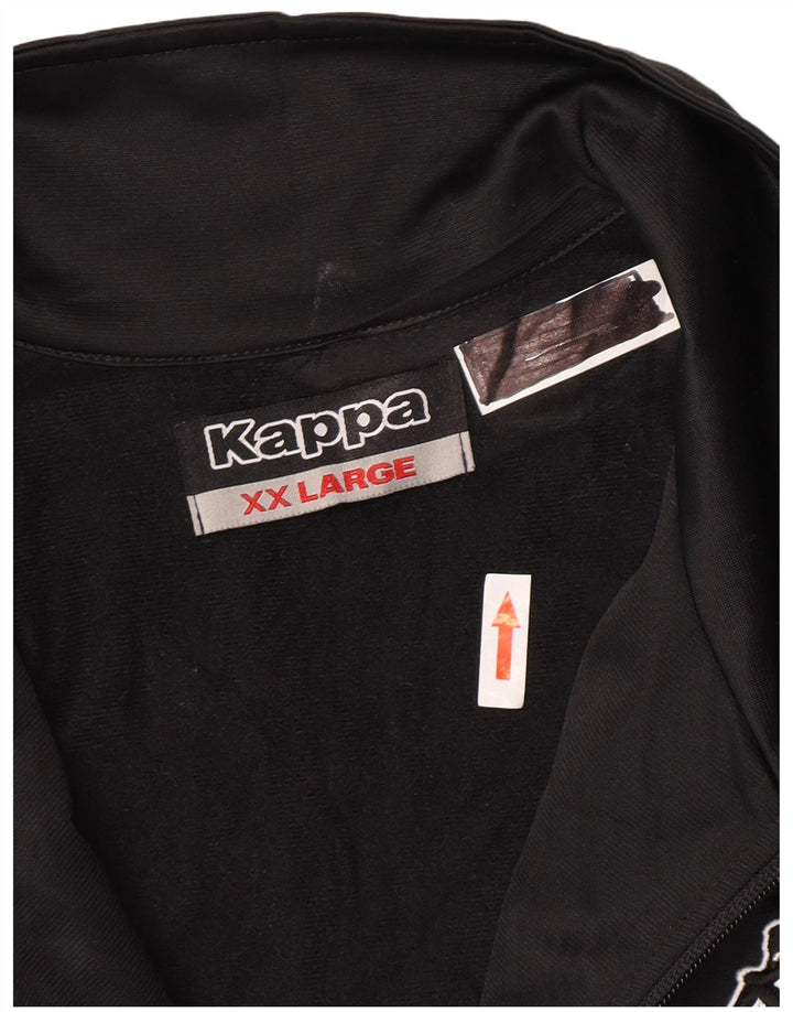 Kappa Herren Graphic Trainingsanzug Top Jacke 2XL Schwarz Polyester