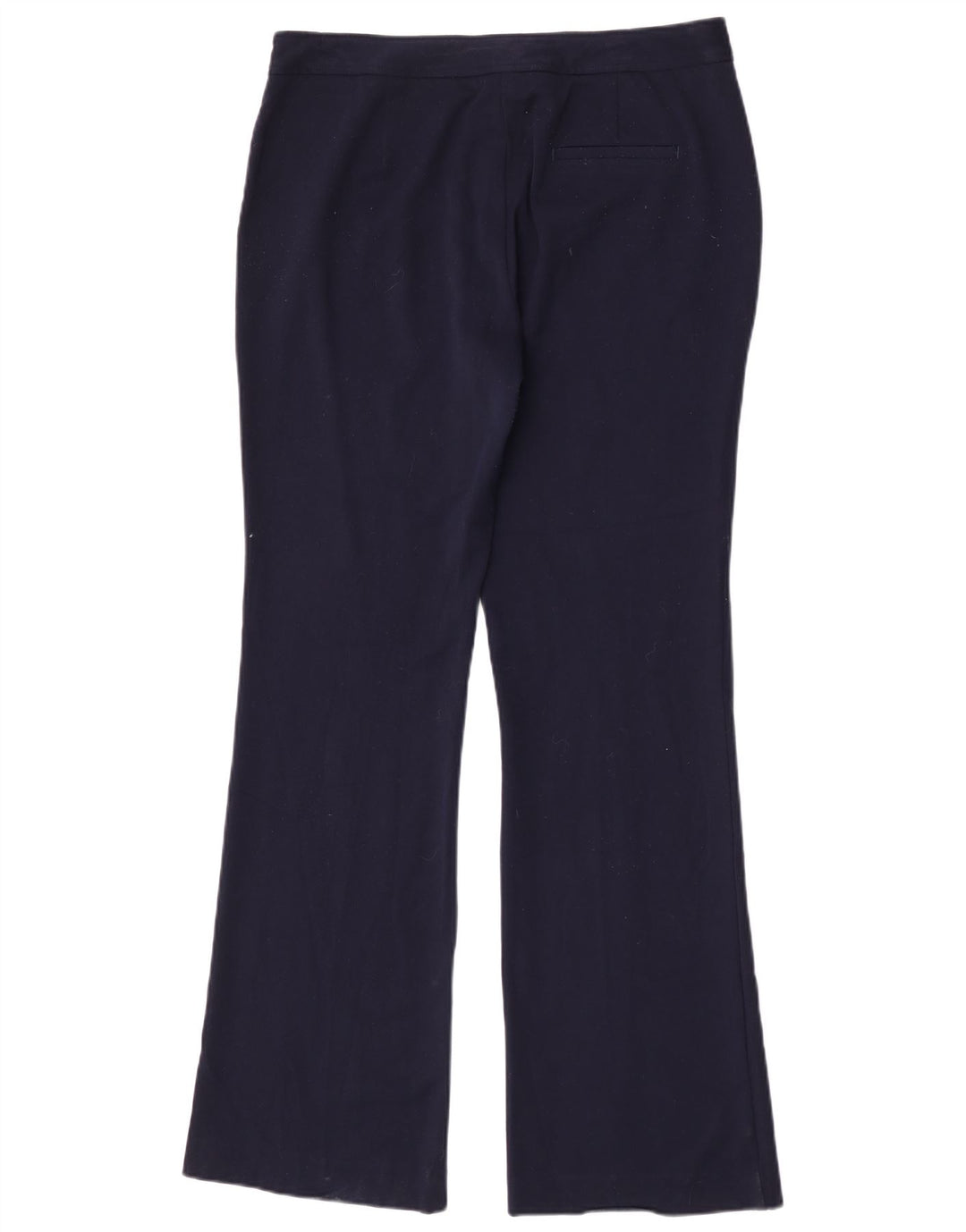 Zara Damen Bootcut Freizeithose XL W32 L34 Marineblau Polyester