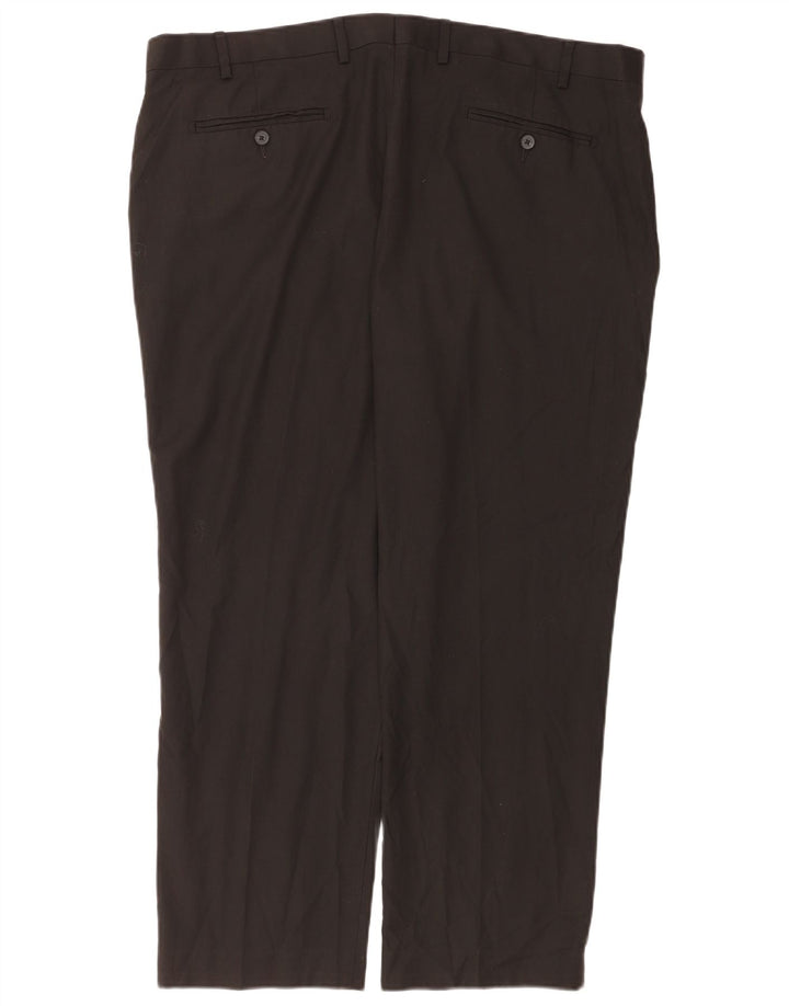 Marks & Spencer Herren-Anzughose mit gerader Passform und normaler Passform, W42, L29, Schwarz