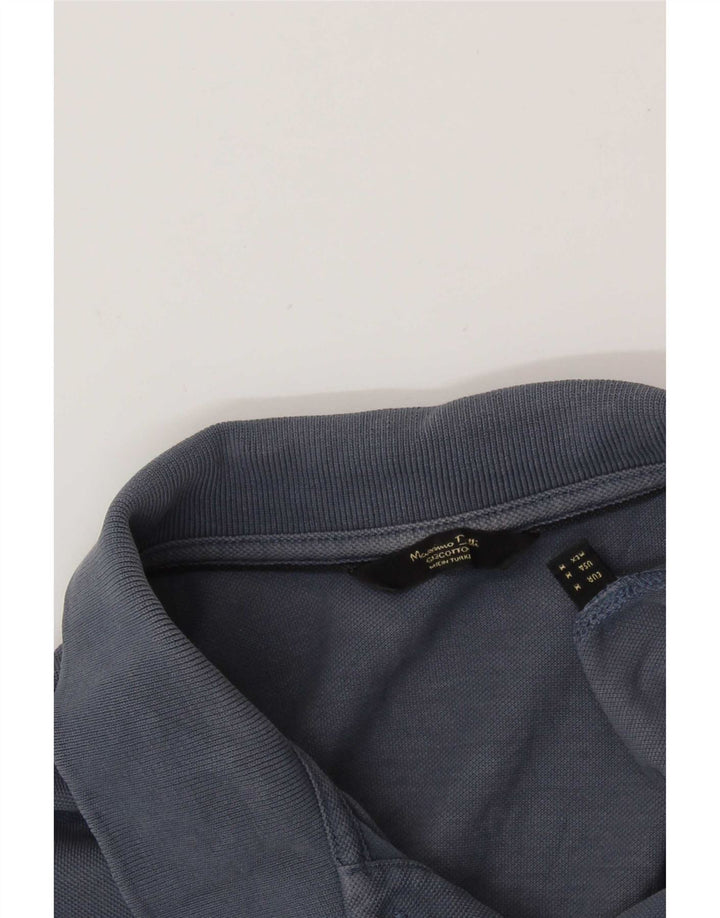 Massimo Dutti Herren Poloshirt Mittelblau