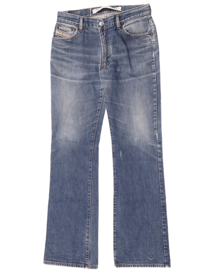 Diesel Damen Distressed Bootcut Jeans W31 L33 Blaue Baumwolle