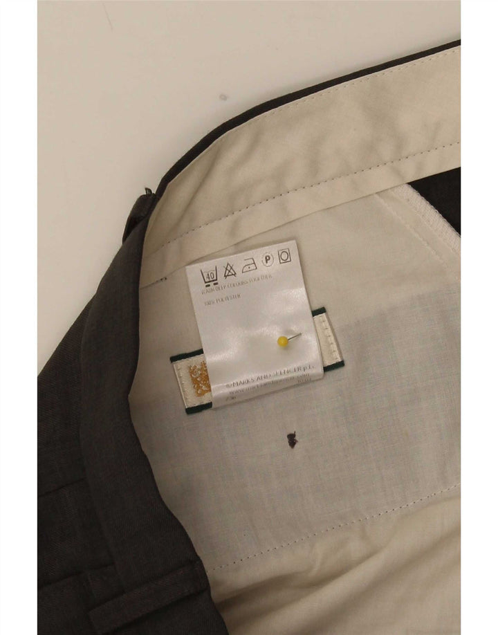 Marks & Spencer Herren-Freizeithose mit Pegged, W40, L29, graues Polyester