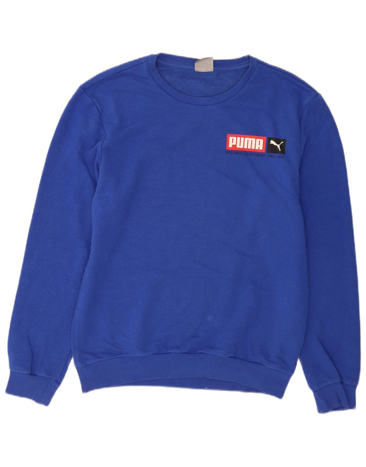 Puma Herren Grafik-Sweatshirt, Pullover, Größe S, Blau