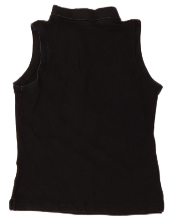 Champion Damen Heritage Fit ärmelloses Poloshirt UK 12 Medium Schwarz