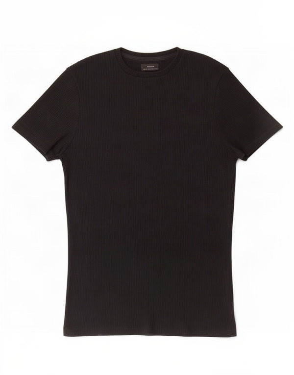 Zara Herren T-Shirt Top Large Schwarz